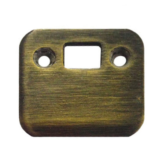 Strike Plate, Shootbolt, Single Door - Antique Brass