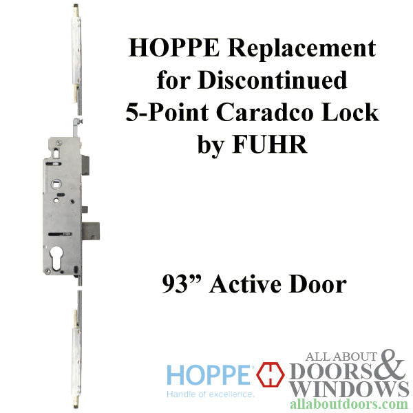 HOPPE Replacement for FUHR / Caradco 5-Point Multipoint Lock - 93 in. Active - HOPPE Replacement for FUHR / Caradco 5-Point Multipoint Lock - 93 in. Active