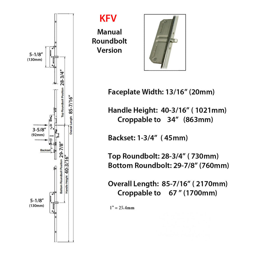 KFV 45/92 Roundbolt Version, 2 bullets, 20mm Faceplate - KFV 45/92 Roundbolt Version, 2 bullets, 20mm Faceplate