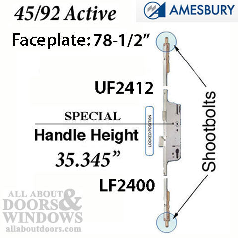 Shootbolt Version 45/92 American 35.345 HH, 78-1/2 inch length - Shootbolt Version 45/92 American 35.345 HH, 78-1/2 inch length