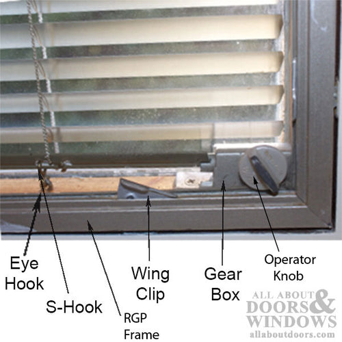 Pella Slim Shade (internal blinds) Casement DGP Slim Shade Hardware - Pella Slim Shade (internal blinds) Casement DGP Slim Shade Hardware
