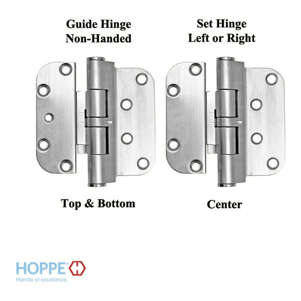 Hoppe F73, 2009 Guide Hinge, Antique Brass - Hoppe F73, 2009 Guide Hinge, Antique Brass
