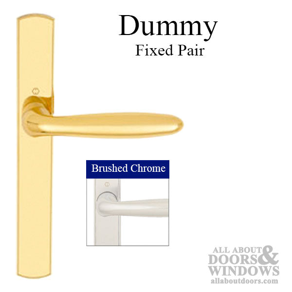 HOPPE Multipoint Lock Handleset, Verona, M151/216N, Solid Brass - Brushed Chrome, Dummy Pair - HOPPE Multipoint Lock Handleset, Verona, M151/216N, Solid Brass - Brushed Chrome, Dummy Pair