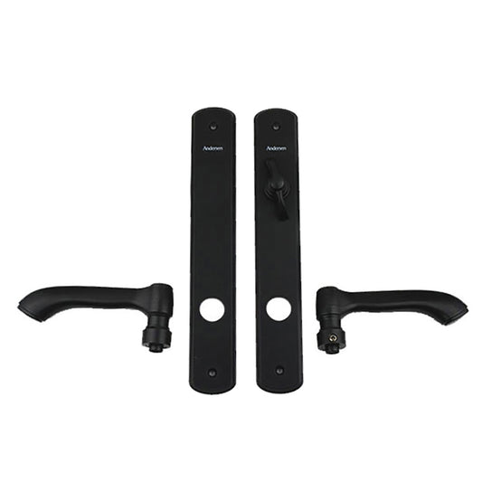 Andersen Albany Style Door Handles Hinged Door Hardware Set Double Active Black