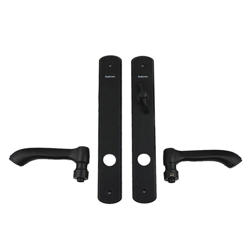 Andersen Albany Style Door Handles Hinged Door Hardware Set Double Active Black - Andersen Albany Style Door Handles Hinged Door Hardware Set Double Active Black