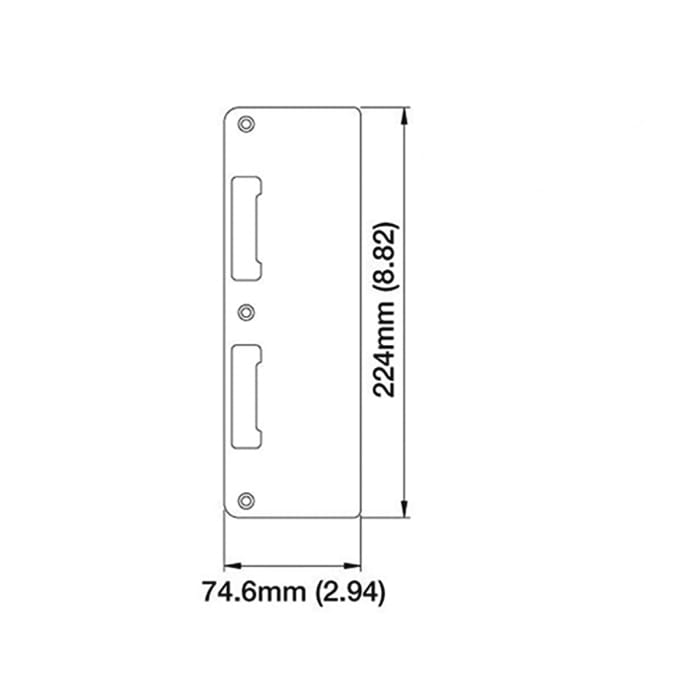 HOPPE Strike Plate Extra Wide Latch and Deadbolt Rustic Umber - HOPPE Strike Plate Extra Wide Latch and Deadbolt Rustic Umber