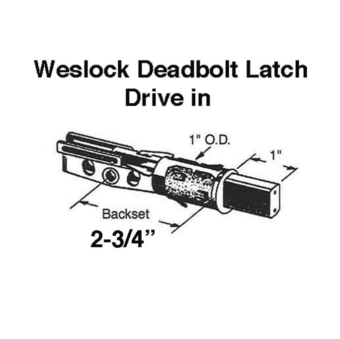 Weslock 400 Series 2-3/4 Backset Deadbolt latch,   DI - Weslock 400 Series 2-3/4 Backset Deadbolt latch,   DI