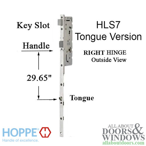 HOPPE HLS7 16mm Active Gear Multi Point Lock Right Hand - HOPPE HLS7 16mm Active Gear Multi Point Lock Right Hand