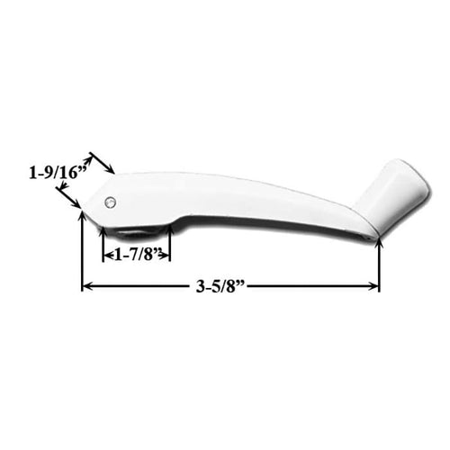 Pella Handle Cover and Folding Crank Handle For Left Hand Awning and Casement Windows - Pella Handle Cover and Folding Crank Handle For Left Hand Awning and Casement Windows