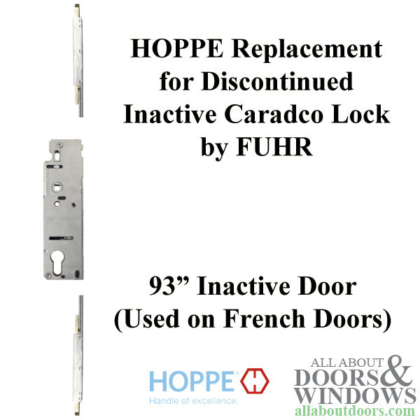 HOPPE Replacement for FUHR / Caradco Multipoint Lock - 93 in. Inactive - HOPPE Replacement for FUHR / Caradco Multipoint Lock - 93 in. Inactive