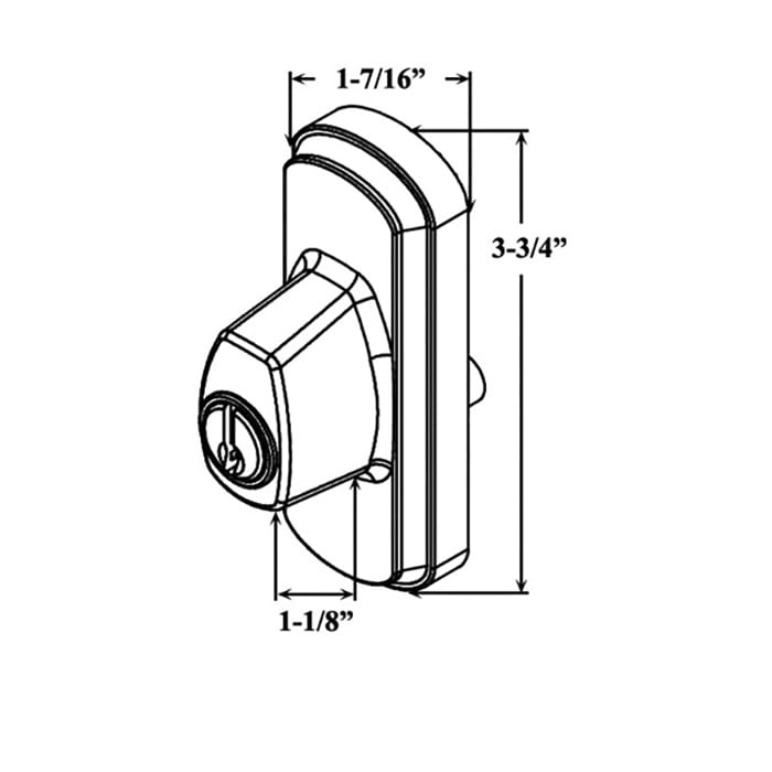 Andersen Frenchwood Gliding Doors - Lock Assembly - Albany - Exterior - Right - White - Andersen Frenchwood Gliding Doors - Lock Assembly - Albany - Exterior - Right - White