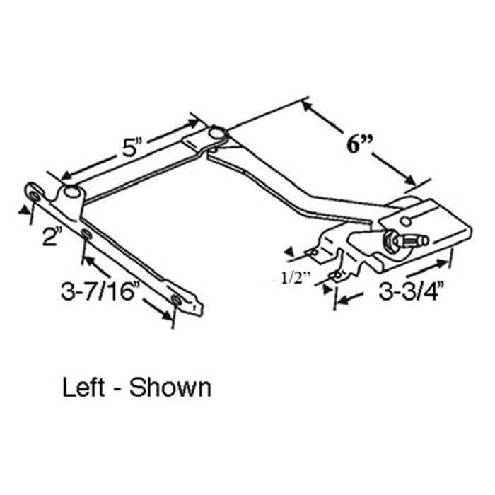 Pella Roto Operator Left Handed For Wood Casement and Clad Casement Windows From 1967 to 1993 - Pella Roto Operator Left Handed For Wood Casement and Clad Casement Windows From 1967 to 1993