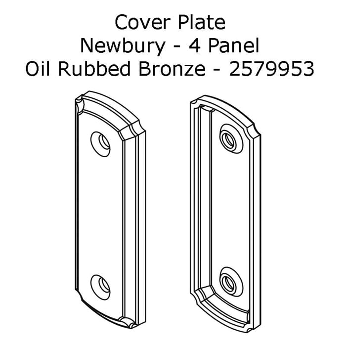 Andersen Gliding Door Cover Plate, Newbury Style - Oil-Rubbed Bronze - Andersen Gliding Door Cover Plate, Newbury Style - Oil-Rubbed Bronze
