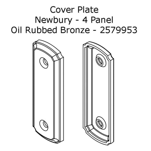 Andersen Gliding Door Cover Plate, Newbury Style - Oil-Rubbed Bronze - Andersen Gliding Door Cover Plate, Newbury Style - Oil-Rubbed Bronze