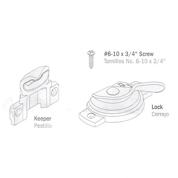 Andersen A Series Sash Lock For Double Hung Sash Lock White Swivel Sash Lock - Andersen A Series Sash Lock For Double Hung Sash Lock White Swivel Sash Lock
