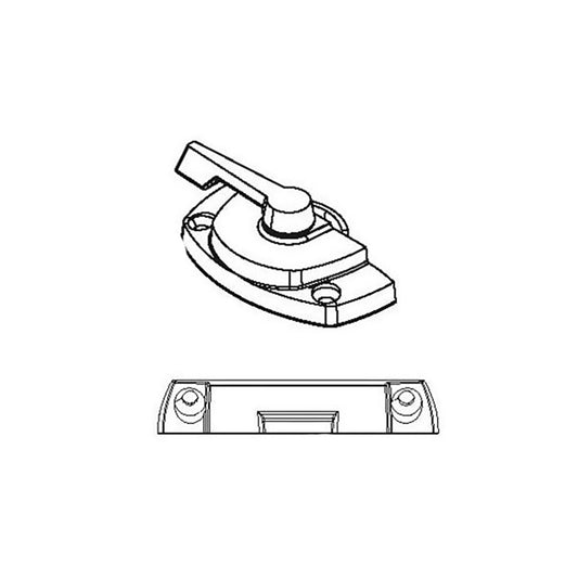 Unavailable - Andersen Tilt-Wash (DC) & (TW) Windows - Lock and Keeper Kit - Antique Brass