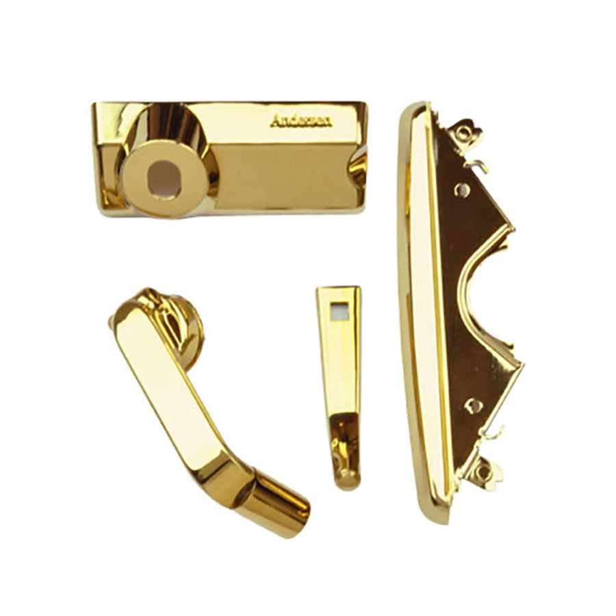 Andersen Casement Window - 200/400 Series - Hardware Pack - Folding Contemporary - Bright Brass - Andersen Casement Window - 200/400 Series - Hardware Pack - Folding Contemporary - Bright Brass