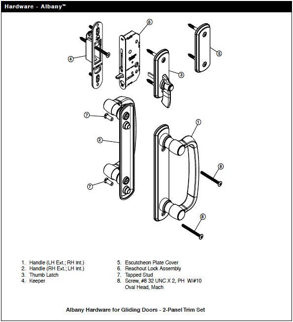 Andersen Thumb Latch For Sliding Doors Albany Thumb Turn For Frenchwood Doors - Andersen Thumb Latch For Sliding Doors Albany Thumb Turn For Frenchwood Doors