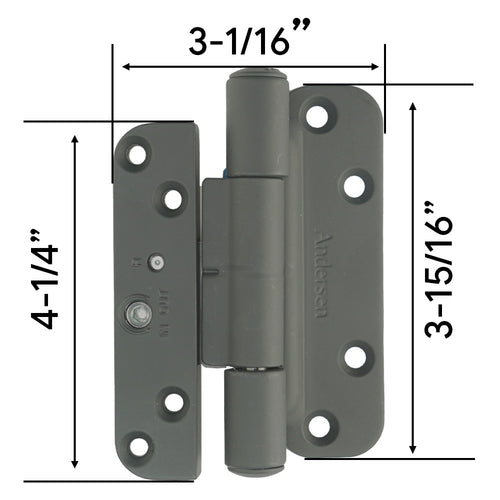Andersen Patio Door Hinge Right Handed Frenchwood Adjustable Door Hinge Kit (Black) - Andersen Patio Door Hinge Right Handed Frenchwood Adjustable Door Hinge Kit (Black)