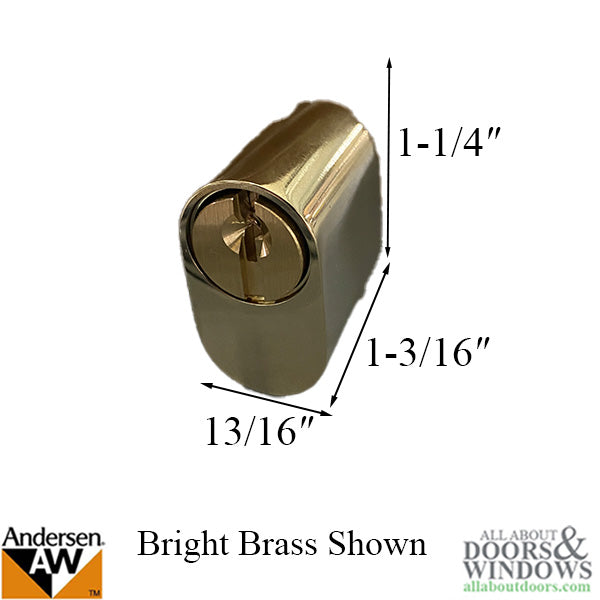 Andersen Albany Keyed Lock Cylinder with Housing FWH - White - Andersen Albany Keyed Lock Cylinder with Housing FWH - White