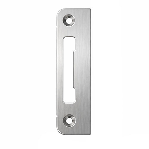 Strike Plate, PT0002N, Flat Tongue 1.30 x 4.57 -  Brushed Chrome - Strike Plate, PT0002N, Flat Tongue 1.30 x 4.57 -  Brushed Chrome