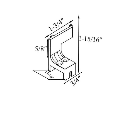 Cassette Retainer w/screws - Insect Screen Retractable - for Andersen FGD - Right - Terratone - Cassette Retainer w/screws - Insect Screen Retractable - for Andersen FGD - Right - Terratone