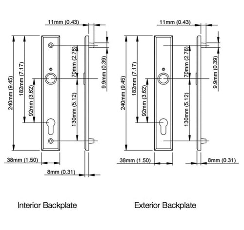 Dallas Contemporary Lever Handle, Inactive, Nonkeyed with Thumbturn, Dark Bronze Metallic - Dallas Contemporary Lever Handle, Inactive, Nonkeyed with Thumbturn, Dark Bronze Metallic