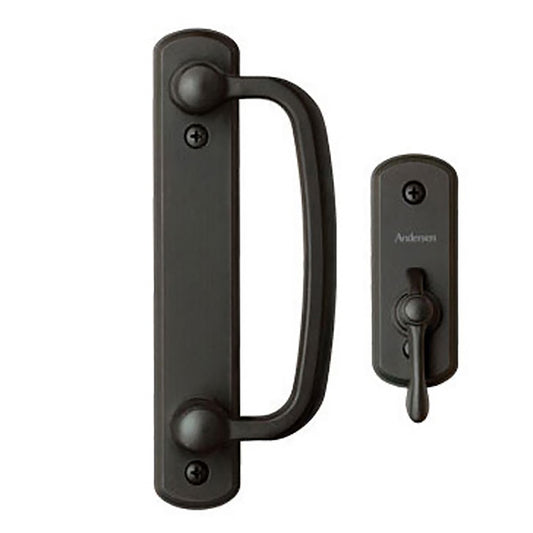 Andersen Frenchwood Gliding Door Trim Hardware, Albany, 2 Panel Interior and Exterior  - Black