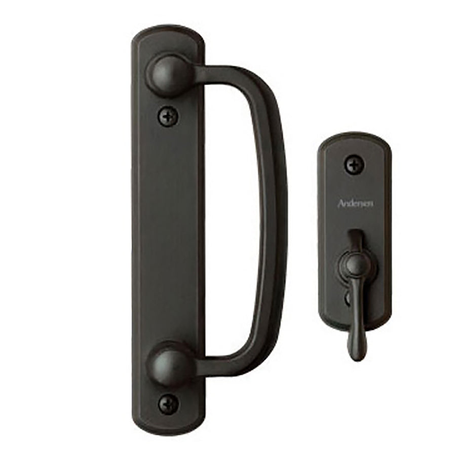 Andersen Frenchwood Gliding Door Trim Hardware, Albany, 2 Panel Interior and Exterior  - Black - Andersen Frenchwood Gliding Door Trim Hardware, Albany, 2 Panel Interior and Exterior  - Black