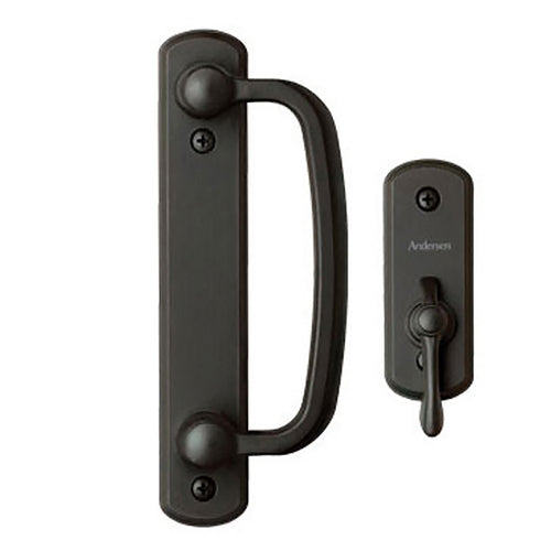 Andersen Frenchwood Gliding Door Trim Hardware, Albany, 2 Panel Interior and Exterior  - Black - Andersen Frenchwood Gliding Door Trim Hardware, Albany, 2 Panel Interior and Exterior  - Black