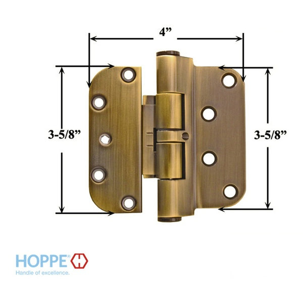 Hoppe F73, 2009 Guide Hinge, Antique Brass - Hoppe F73, 2009 Guide Hinge, Antique Brass