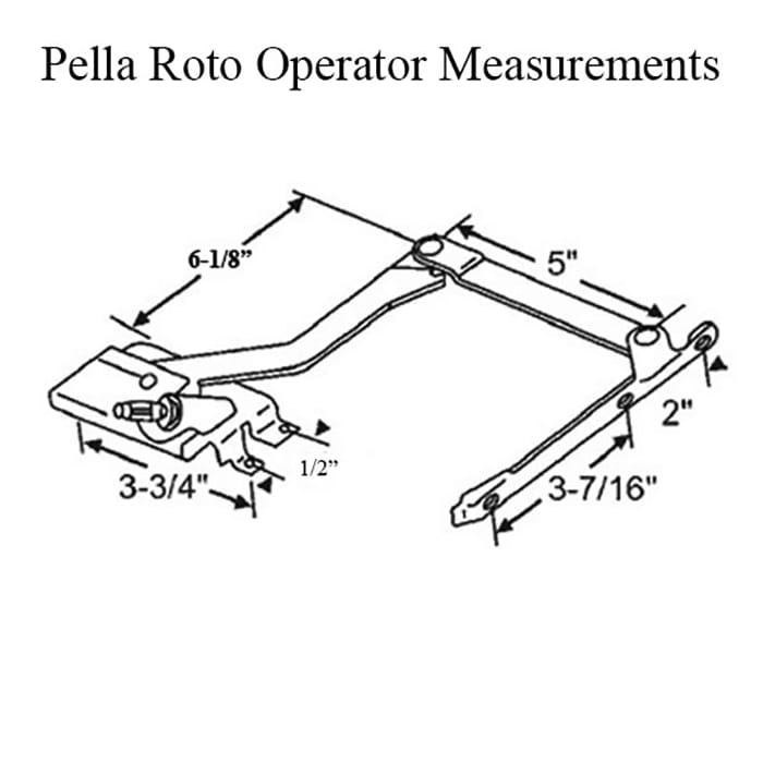 Pella Window Operator For Casement Windows From 1967 to 1993 Right Hand Operator For Casement and Primed Wood Windows - Pella Window Operator For Casement Windows From 1967 to 1993 Right Hand Operator For Casement and Primed Wood Windows
