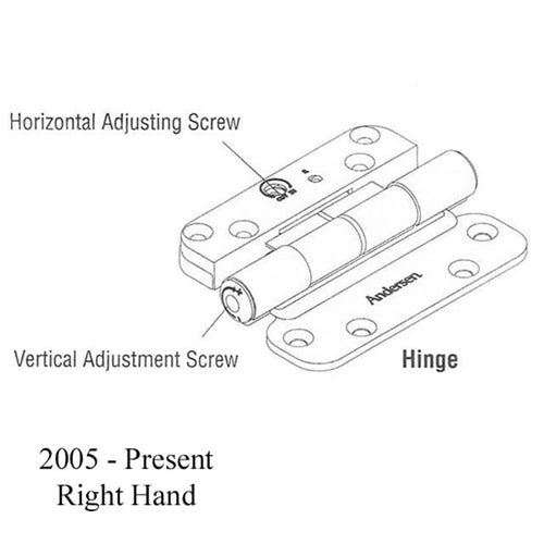Andersen Single Hinge Right Hand For Frenchwood Doors From 2005-Present Gold Dust Hinge - Andersen Single Hinge Right Hand For Frenchwood Doors From 2005-Present Gold Dust Hinge