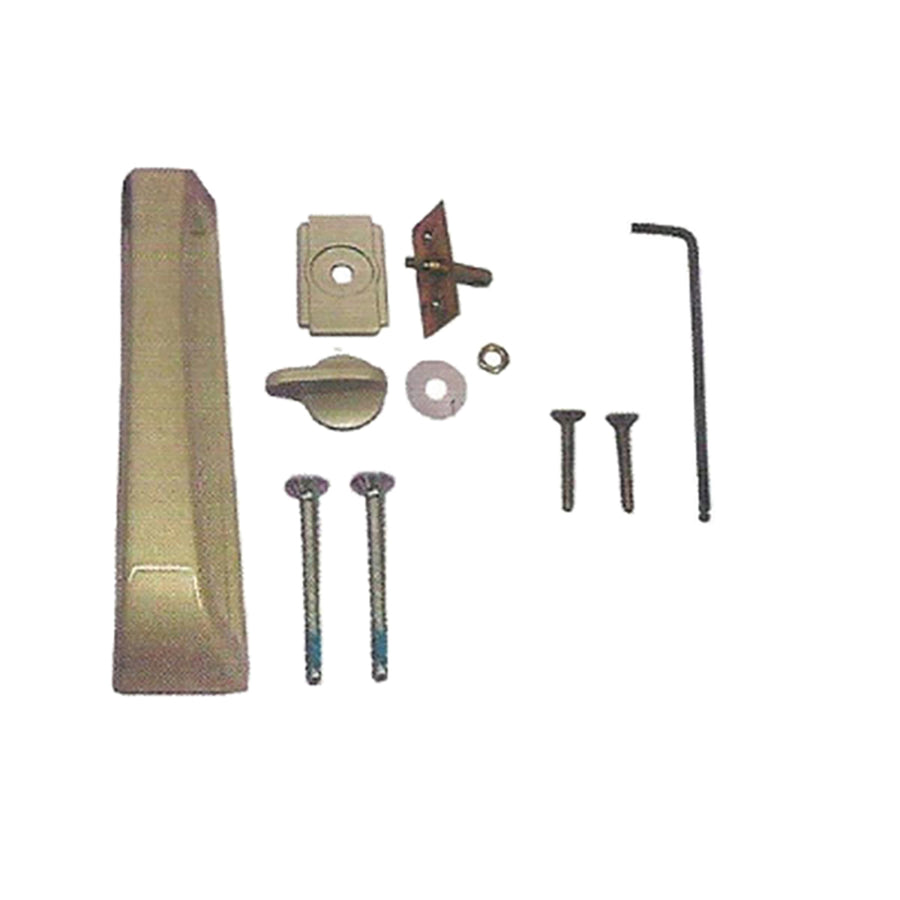 Interior Sliding Door Pull Handle with Thumbturn, Choose Handing - Champagne - Interior Sliding Door Pull Handle with Thumbturn, Choose Handing - Champagne