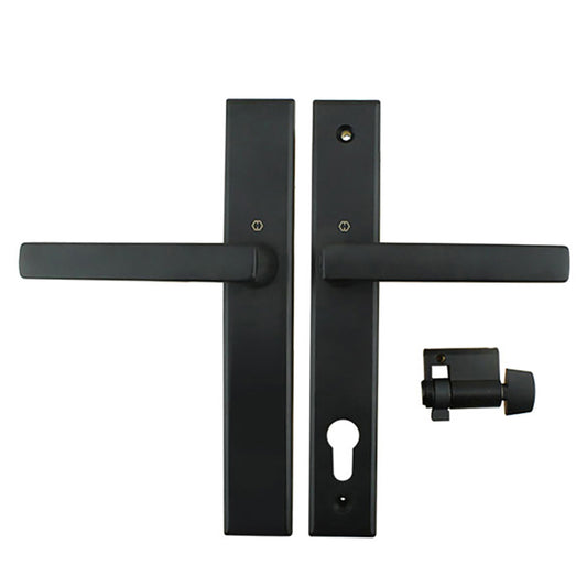 Dallas Contemporary Lever Handle, Inactive, Nonkeyed with Thumbturn, Matte Black