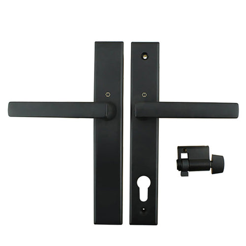 Dallas Contemporary Lever Handle, Inactive, Nonkeyed with Thumbturn, Matte Black - Dallas Contemporary Lever Handle, Inactive, Nonkeyed with Thumbturn, Matte Black