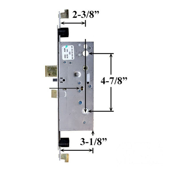 Active Concealed Rod Version 60mm Mortise Lock - Square Face - Active Concealed Rod Version 60mm Mortise Lock - Square Face