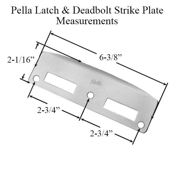 Pella Deadbolt Strike Plate For Hinged Doors Center Latch and Deadbolt Strike Plate Choose Color - Pella Deadbolt Strike Plate For Hinged Doors Center Latch and Deadbolt Strike Plate Choose Color