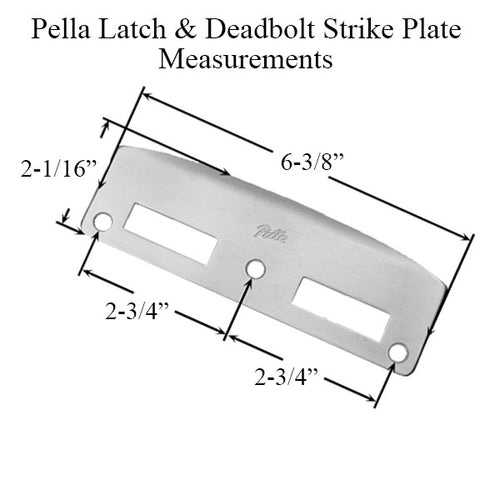 Pella Deadbolt Strike Plate For Hinged Doors Center Latch and Deadbolt Strike Plate Choose Color - Pella Deadbolt Strike Plate For Hinged Doors Center Latch and Deadbolt Strike Plate Choose Color