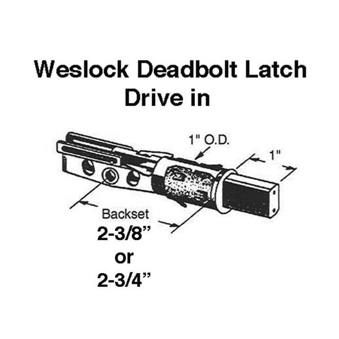 Weslock 400 Series 2-3/8 Backset Deadbolt latch,   DI - Weslock 400 Series 2-3/8 Backset Deadbolt latch,   DI