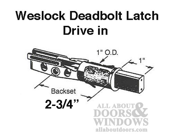 Weslock 400 Series 2-3/4 Backset Deadbolt latch,   DI - Weslock 400 Series 2-3/4 Backset Deadbolt latch,   DI