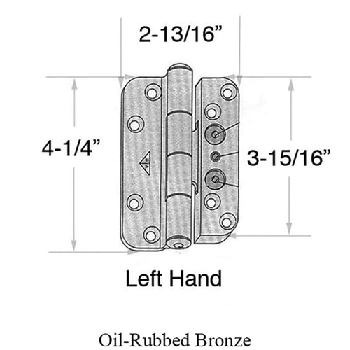 Discontinued - Andersen 1992-2005 Hinge, Left Hand -  Oil Rubbed Bronze - Discontinued - Andersen 1992-2005 Hinge, Left Hand -  Oil Rubbed Bronze