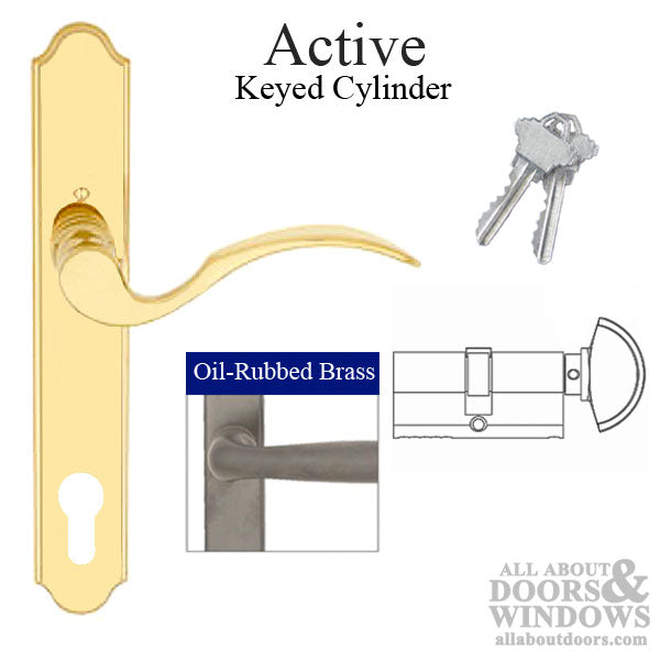 Munchen Active Handle Set M112PL/374N Oil Rubbed Brass - Munchen Active Handle Set M112PL/374N Oil Rubbed Brass