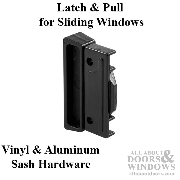 Latch and Pull - Vinyl and Aluminum Hardware, Plastic - Black - Latch and Pull - Vinyl and Aluminum Hardware, Plastic - Black