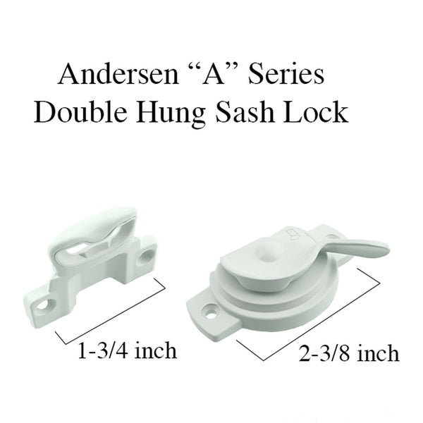 Andersen A Series Sash Lock For Double Hung Sash Lock White Swivel Sash Lock - Andersen A Series Sash Lock For Double Hung Sash Lock White Swivel Sash Lock