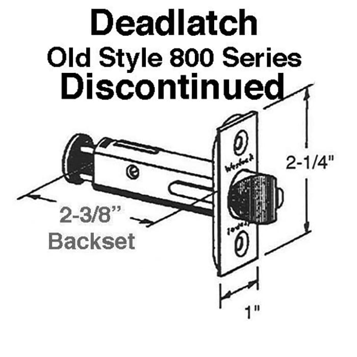 Weslock 800 Series 2-3/8 Deadlatch, Radius - Satin Brass - Weslock 800 Series 2-3/8 Deadlatch, Radius - Satin Brass