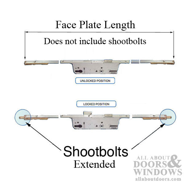 16 mm Manual Tongue-Shootbolt Gear, 45/92, Tongue at  24.41 Inch, 36 Inch Handle Height - 16 mm Manual Tongue-Shootbolt Gear, 45/92, Tongue at  24.41 Inch, 36 Inch Handle Height