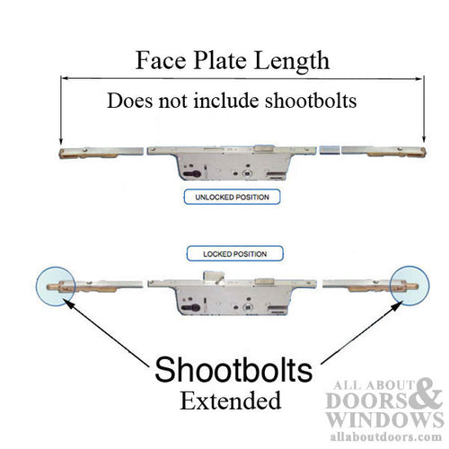 16 mm Manual Tongue-Shootbolt Gear, 45/92, Tongue at  24.41 Inch, 36 Inch Handle Height - 16 mm Manual Tongue-Shootbolt Gear, 45/92, Tongue at  24.41 Inch, 36 Inch Handle Height