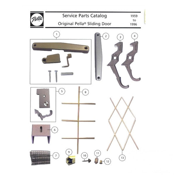 Pella Screen Door Latch With Long Handle Lock Housing For Sliding Screen Doors From 1959-1990 - Pella Screen Door Latch With Long Handle Lock Housing For Sliding Screen Doors From 1959-1990