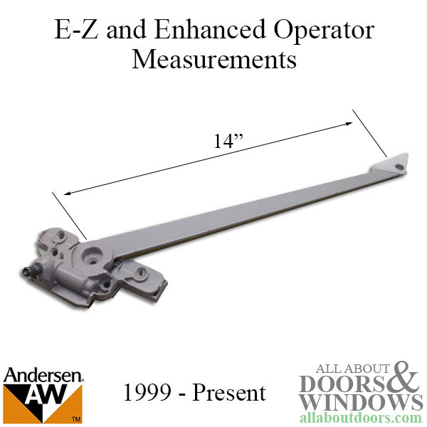 Andersen Replacement Operator, 1995-98 Enhanced with Shim - Right Hand Corrosion Resistant - Andersen Replacement Operator, 1995-98 Enhanced with Shim - Right Hand Corrosion Resistant